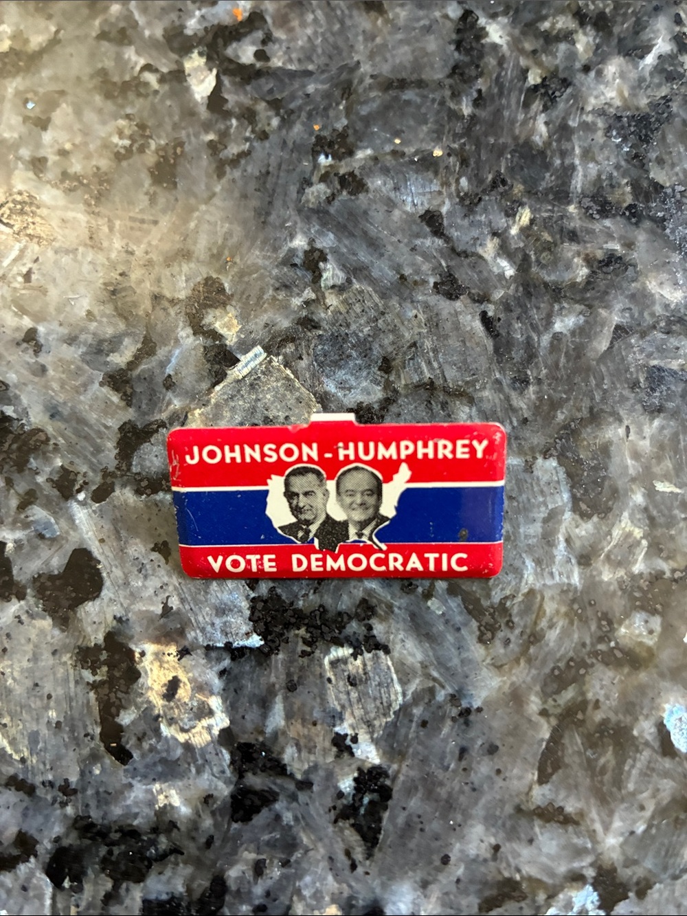 1964 Johnson Humphrey Democratic pin in EUC.